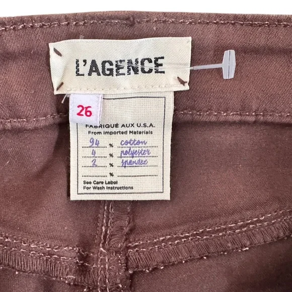 L’Agence Brown Coated Margot Jeans Size 26 - Picture 7 of 12